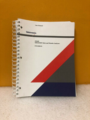 Tektronix 070-9389-01 SJ300E SDH/SONET Jitter & Wander Analyzer User Manual