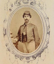 Civil War CDV Photo Confederate Captain Gene Rawson~Memphis,Tn