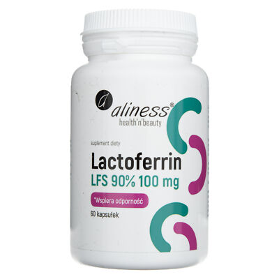 Complément Alimentaire Lactoferrine LFS 90% - 100 Mg, 60 Gélules, Marque Aliness