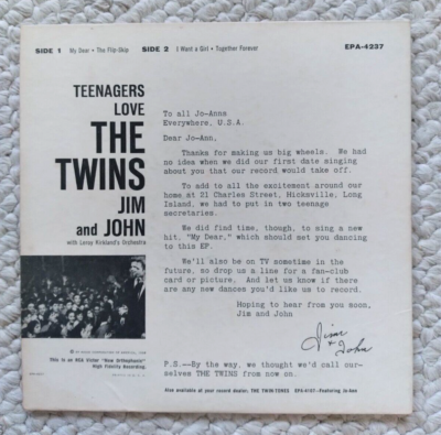 The TWINS: My Dear & The Flip Skip RCA 7