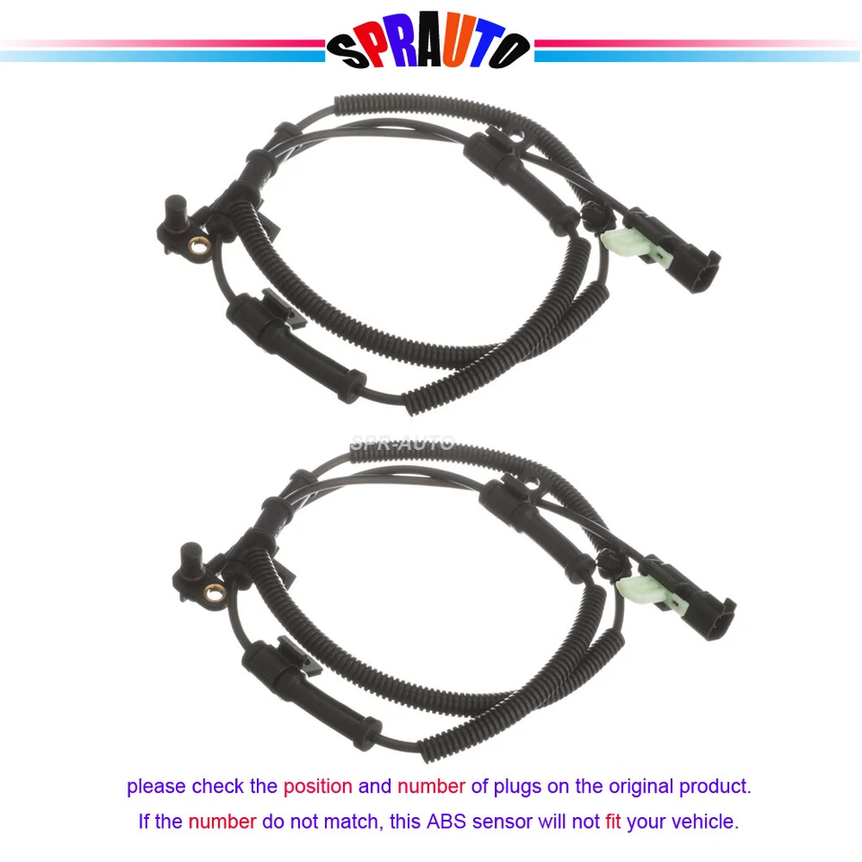 For Ford F-250 F-350 Super Duty 2011-12 Front Side 2 ABS Wheel Speed Sensor Set - Imagem 2 de 4