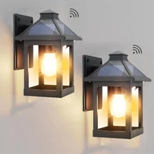 Outdoor Wall Light Fixture Dusk To Dawn Matte Black Outdoor Porch Lights Set of2