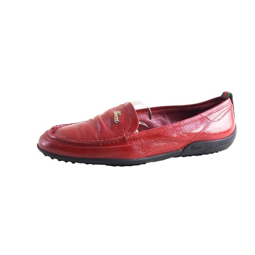 Gucci Red Vernice Naplak Patent Leather Flat Sandals | eBay display picture 3