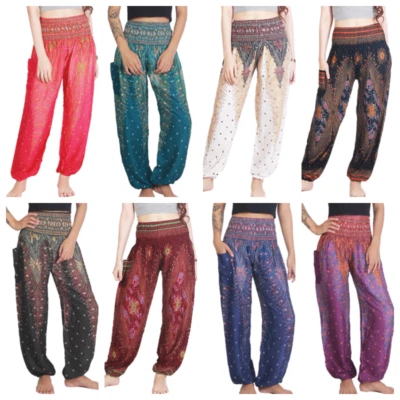 Haremshose Damen Herren Hippie Goa Yoga Festival Freizeit Aladin Pumphose Boho - Bild 1 von 4