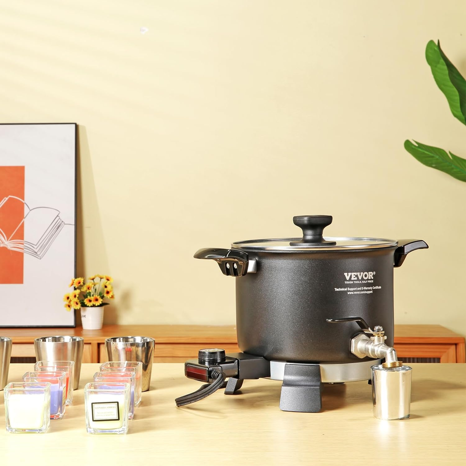 5 Liter Wax Melter for Candle Making, Large Electric Wax Melting Pot