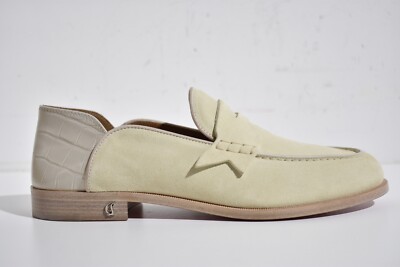 Christian Louboutin Penny Loafer White Leather Size 11 US New Penny Flat Loafers by Christian Louboutin main image 3