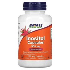NOW Foods Inositol 500mg Healthy Membrane Function Cellular Health- 100 caps