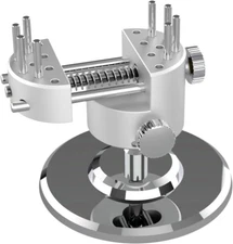 Mini Hobby Vise 360° Swivel, CNC Aluminum Alloy Adjustable Pin Vise with 8 Bench