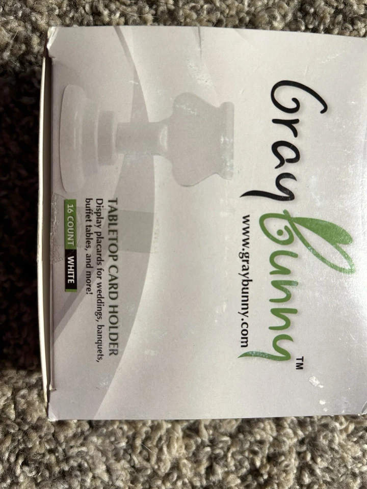 Tarjeteros de mesa blanco en color 16 en caja Foto 4 de 4