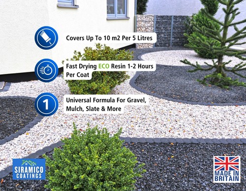 GRAVEL HOLD ECO Resin | 5 litres | Binder Glue for Gravel Stones Bark and Mulch - Picture 3 of 7