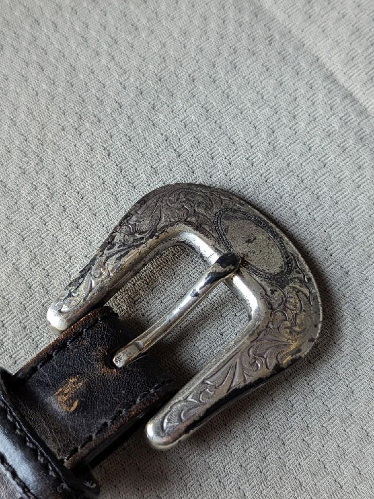 vintage BEADED buckle belt NATIVE AMERICAN western 28  display picture 2