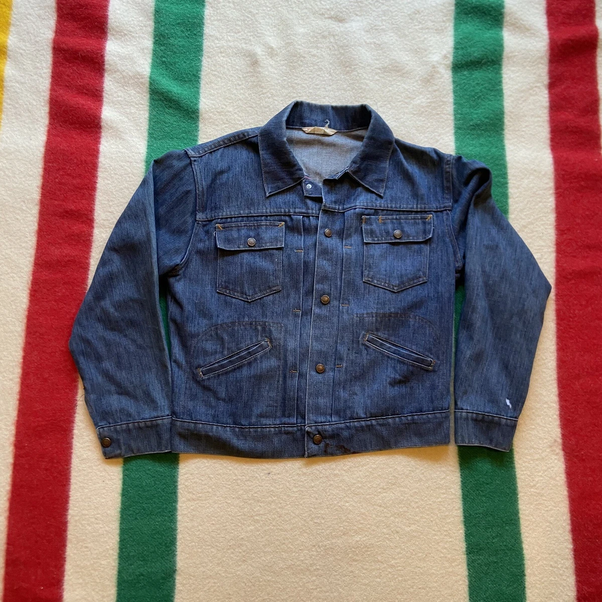 Vintage JCPenney Indigo Super Denim Selvedge Jacket Men's M