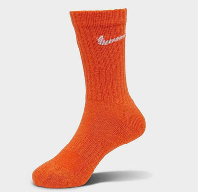 2 PAIR NIKE EVERYDAY PLUS Performance Cushion Crew Socks ORANGE WOMENS 10 - 13