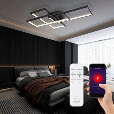 Smart Home LED Decken Lampe dimmbar Alexa Sprach Steuerung Leuchte CCT opal weiß - Bild 1 von 4