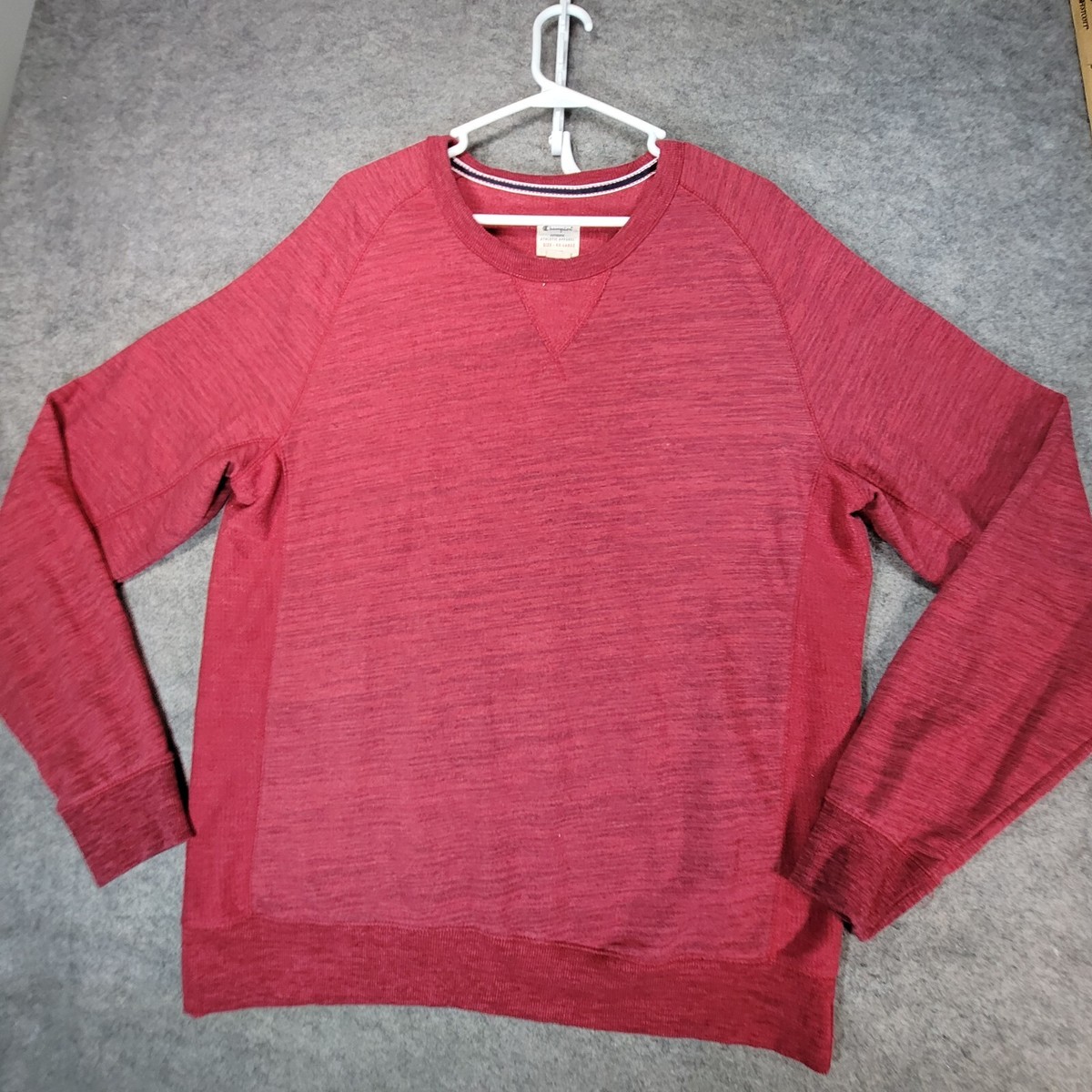 Vintage Champion Sweater Shirt Mens XXL 2XL Red Sweatshirt Long Sleeve