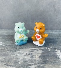 2 Vintage TCFC Care Bears Toy Figures Cake Toppers On Cloud