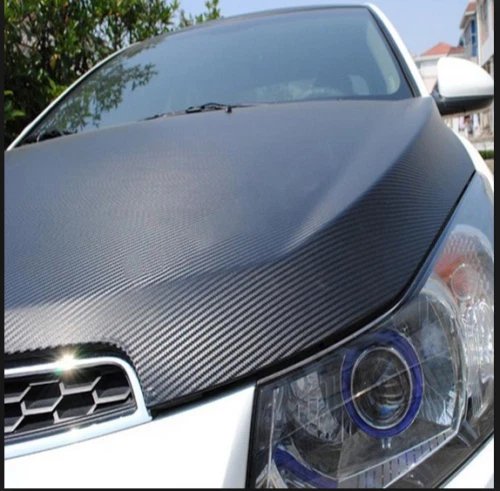 Premium Fibra De Carbono For Car Vinilo Para Autos Carros Negro 1ft x 5ft 5D