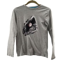 Spotted Zebra Shirt 12 Youth Gray Long Sleeve Baseball Glove Graphic Cotton Boy