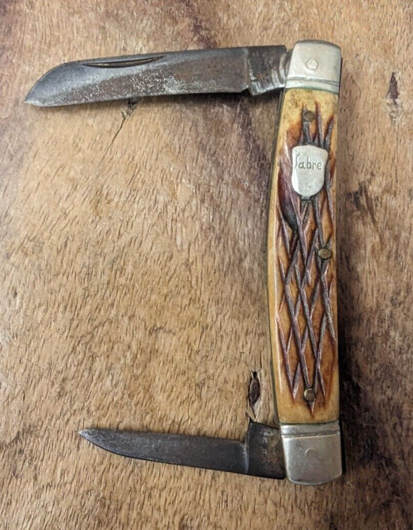 Vintage Imperial Sabre Japan #75 Bone Handle Folding Pocket Knife