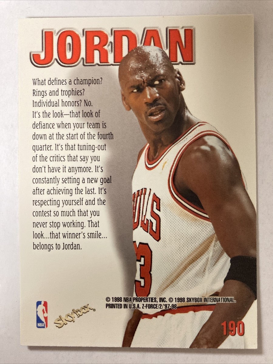 Michael Jordan 1998 1998-1999 SKYBOX Z-FORCE Zupermen Card