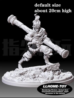 Anime The Monkey King Winning Buddha battle squat Resin 3D Print GK Kit Figure