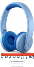 Philips K4206 Kids Wireless on Ear Headphones w/ Parental Control Blue NIB