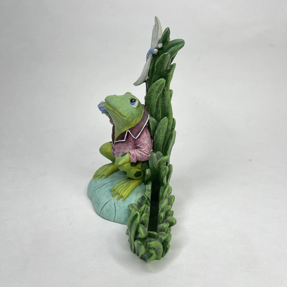 Винтажный 1998 лягушка держа кофейная чашка в пижаме PJ фото стойка 90-х фигурка декор - Изображение 2 из 4