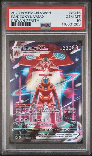 Pokemon Deoxys VMAX Sword Shield Crown Zenith GG45/GG70 PSA 10