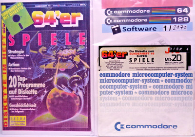 COMMODORE 64/128 -- SUPER GAMES (M&T - FLOPPY DISK FOR 64's SPECIAL ISSUE 49)