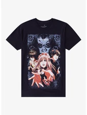 Death Note Manga Group Portrait T-Shirt, reprinted on new fabric.