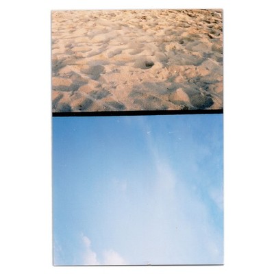Photograph of Beach Sand Sky Horizon - 1990s Abstract Snapshot Texture Patterns