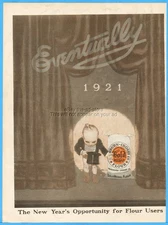 1921 Washburn Crosby Gold Medal Flour New Year's Opportunity Kitchen Décor Ad
