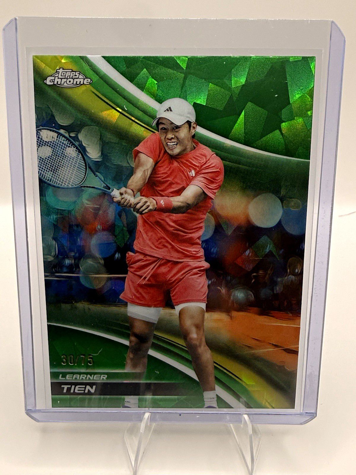 Topps 2025 Topps Chrome Sapphire Tennis - Learner Tien #147 Green 30/75