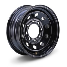 Libra 16x6 Hd 4400lbs Trailer Wheel 8 Lug On 6.5 Bolt Pattern Black Mod-17061