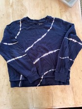 ATHLETA - Women's Sundown Tie Dye Sweatshirt 2.0, Navy Blue White, XS