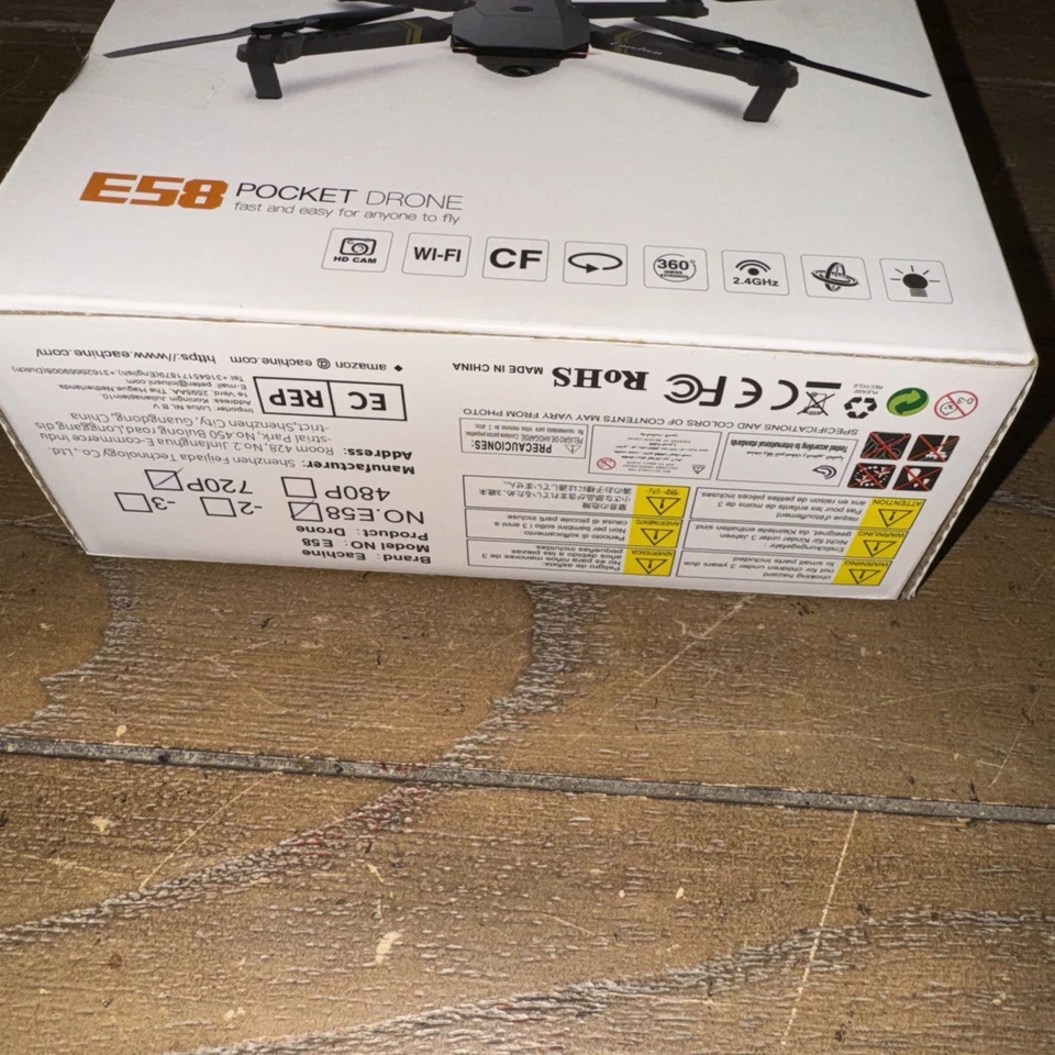 Eachine E58 Pocket Drone Quadcopter 720p Camera + 3 Rechargable LiPo Batteries - Image 3 of 4