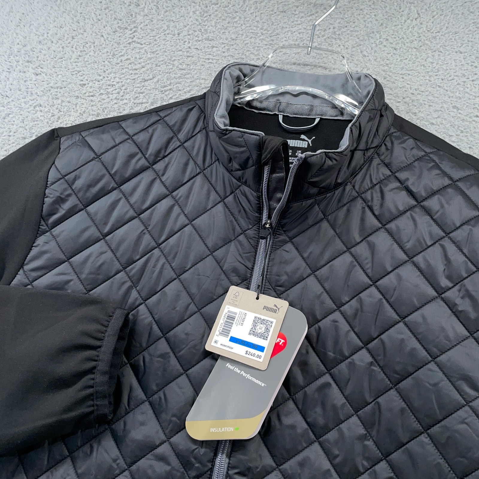 Mens Xl Black Slate Gray Primaloft 621522-01 Nwt