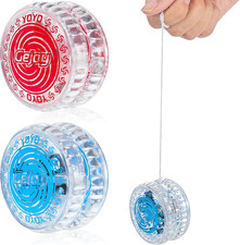 2 Pack LED Light up Yo-Yo Beginner Toys Responsive Bearing Yoyo for Kids and Adu