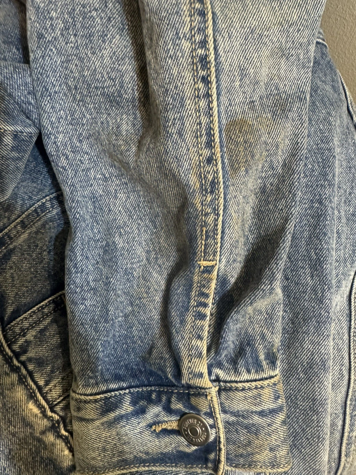 Forever 21 Mens Jean Jacket Fear The Youth Size S image 6