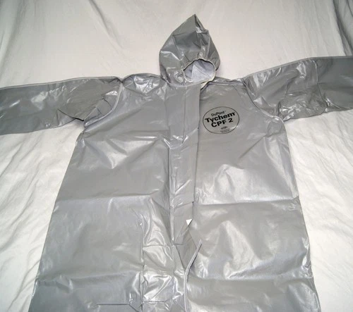 lot of 2 dupont tychem cpf 2 coveralls gray XL - product listing photo