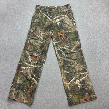 Realtree Trousers Kids 26x24 Brown Carpenter Y2K Workwear Canvas Pants Youth