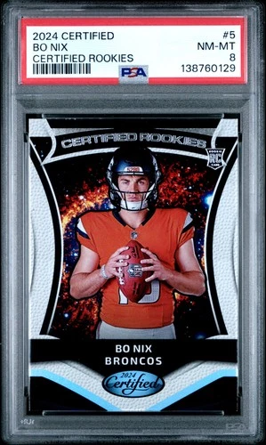 2024 PANINI CERTIFIED ROOKIES #5 BO NIX ROOKIE RC PSA 8