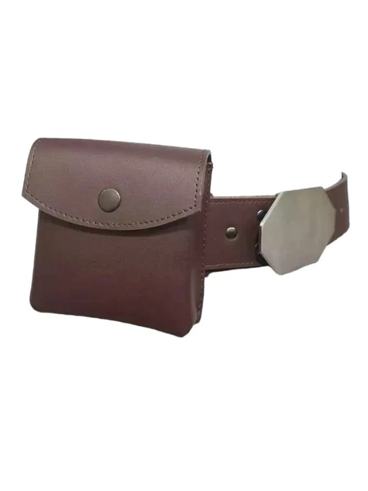 Cinturón Jedi de Cuero ROTJ Luke Skywalker con Clip de Sable y Bolsa Disfraz de Juegos con disfraces Foto 3 de 4