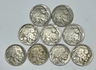 1935 -1937-D Buffalo 5c Nickels Lot of 9 Some Mint marks