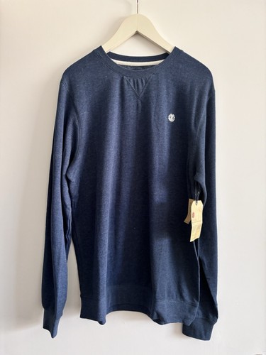 Element Cornell Classics Pullover Crew Fleece Sweatshirt Size XL Navy NWT