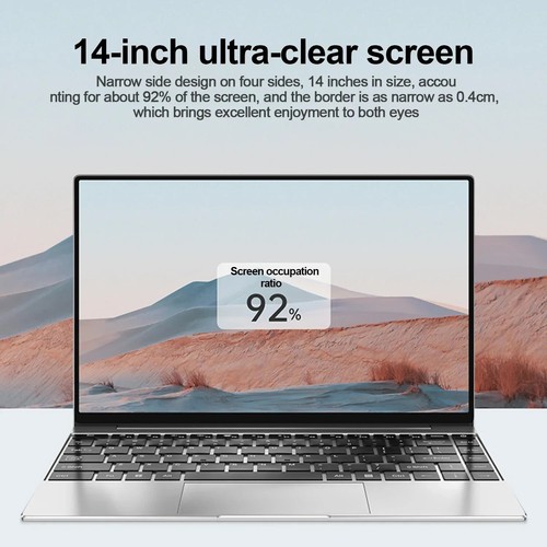 Ultra Sottile 14.1 " Computer Portatile 16GB di RAM 2TB SSD Intel N3700 Notebook - Foto 3 di 12
