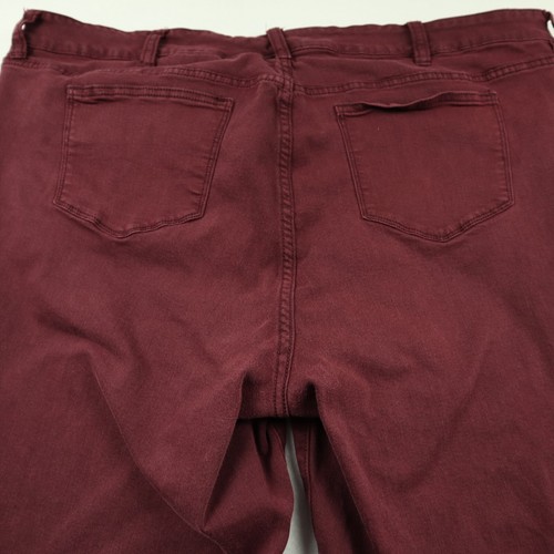 Lovesick Women's Size 24 w44 Burgundy Denim Super Stretch Skinny Jeans - Picture 9 of 11