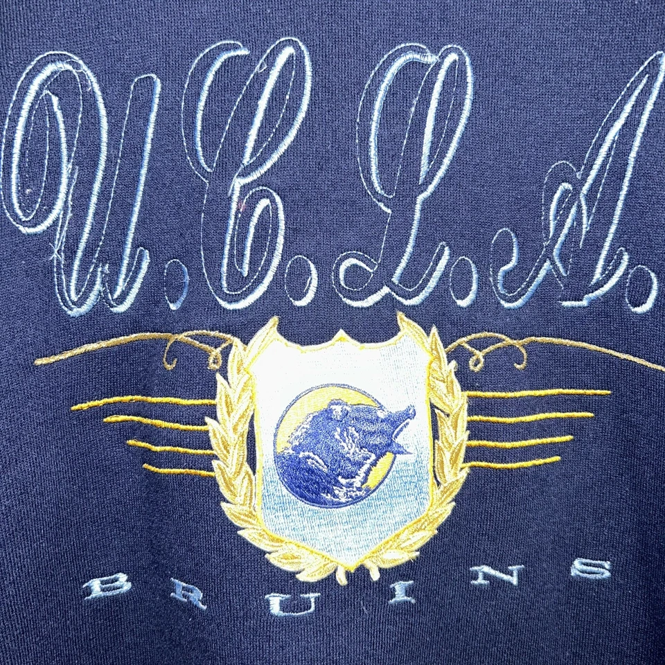 Sudadera De Colección UCLA Bruins Azul Cuello Redondo Manga Larga Hecha en EE. UU. Talla Grande Foto 4 de 4