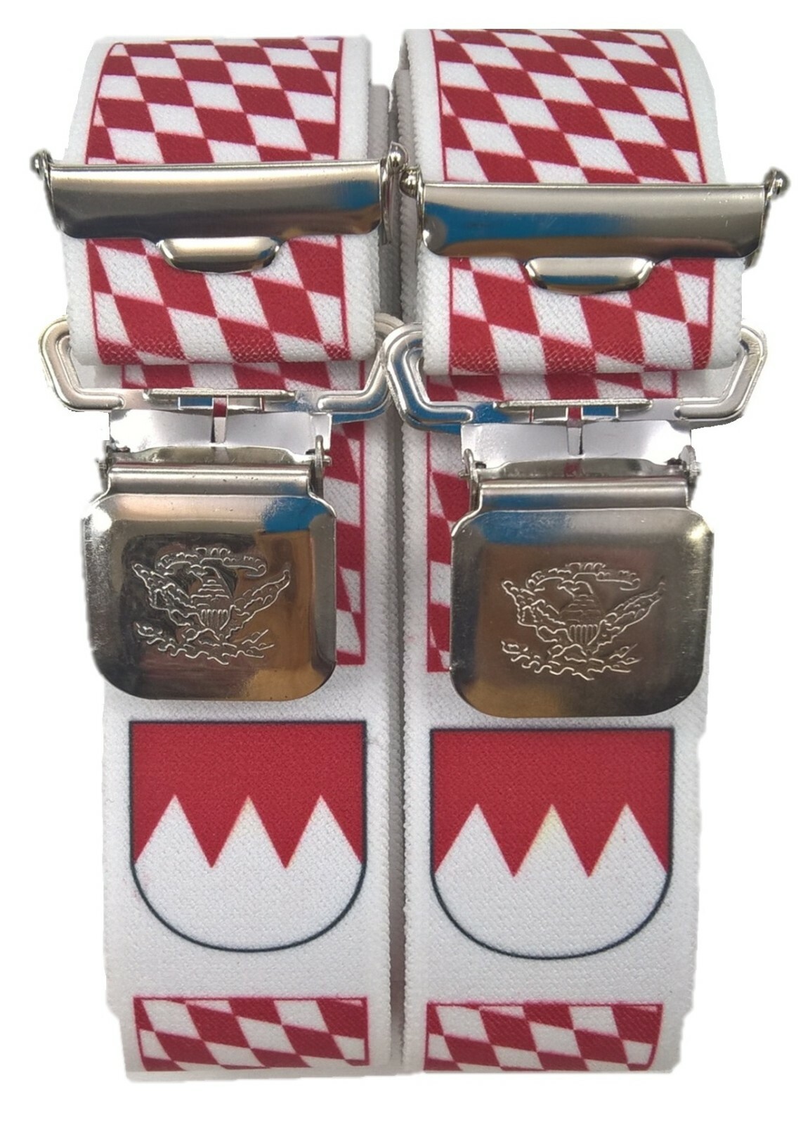 Produktbild von No.2 Hosenträger Mit Flaggenmotiv – Maßgefertigt, 4 Extra Starke Alligatorclips