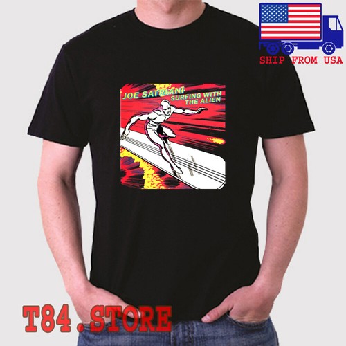 joe satriani - surf avec le nouveau t-shirt rouge extraterrestre